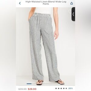 Linen/Cotton Stripped Pants